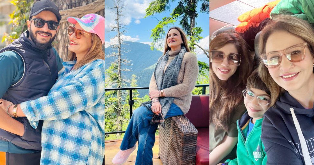 Saba Faisal's Beautiful Pictures With Her Kids From Nathia Gali