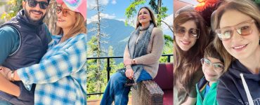 Saba Faisal's Beautiful Pictures With Her Kids From Nathia Gali