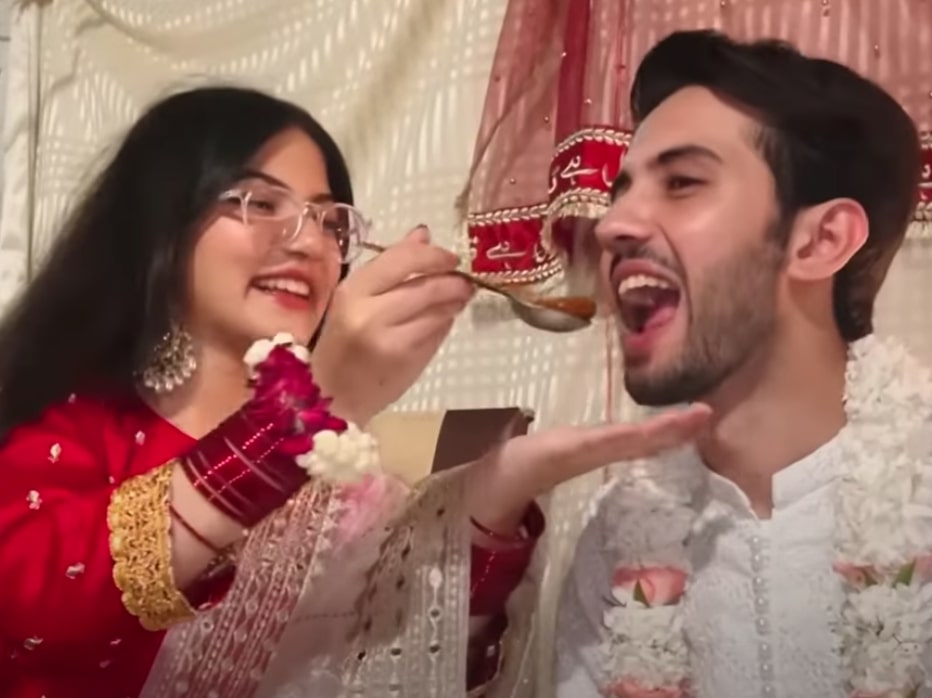 Tiktokers Shaheer Khan And Hafsa Khan's Beautiful Nikkah Pictures