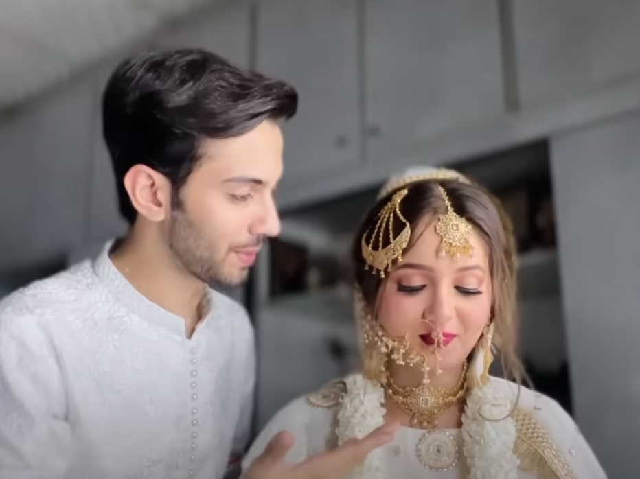 Tiktokers Shaheer Khan And Hafsa Khan's Beautiful Nikkah Pictures