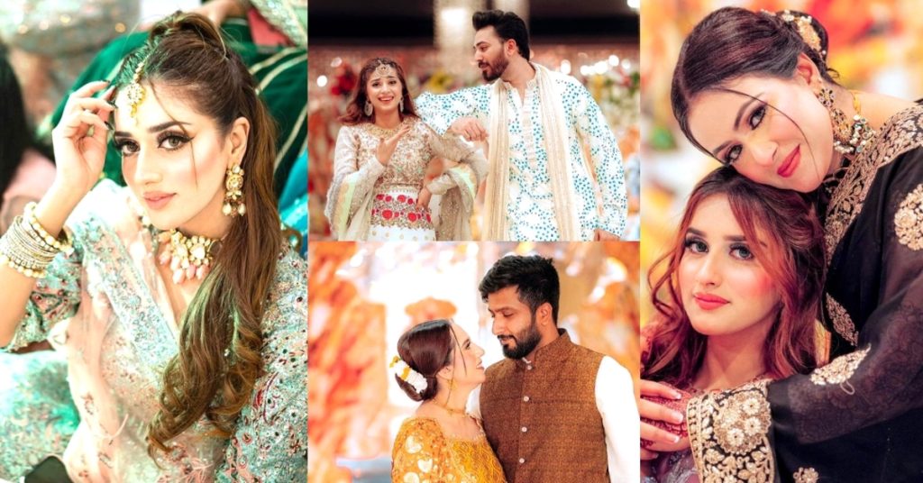 Tiktok Stars Share Their HD Pictures From Sehar Hayat's Mehndi Event