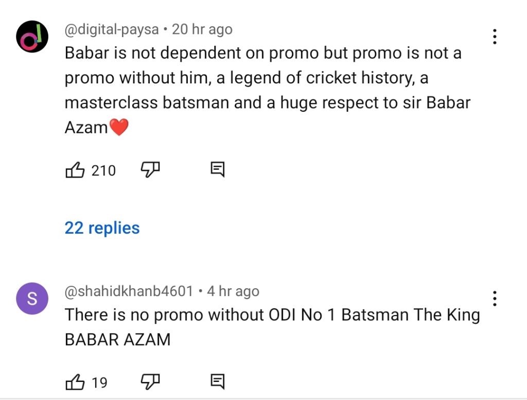 ICC Official Promo Criticized By Pakistanis For Not Adding Babar Azam