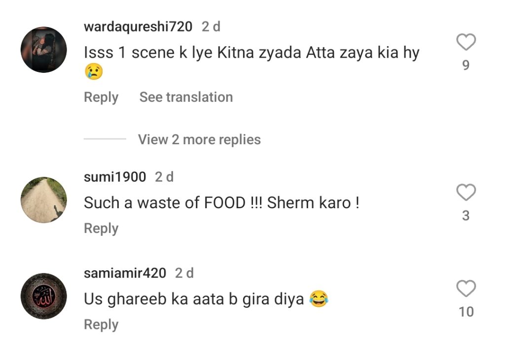 Drama Tere Ishq Ke Naam Scene Gets Criticism on The Wastage of Food