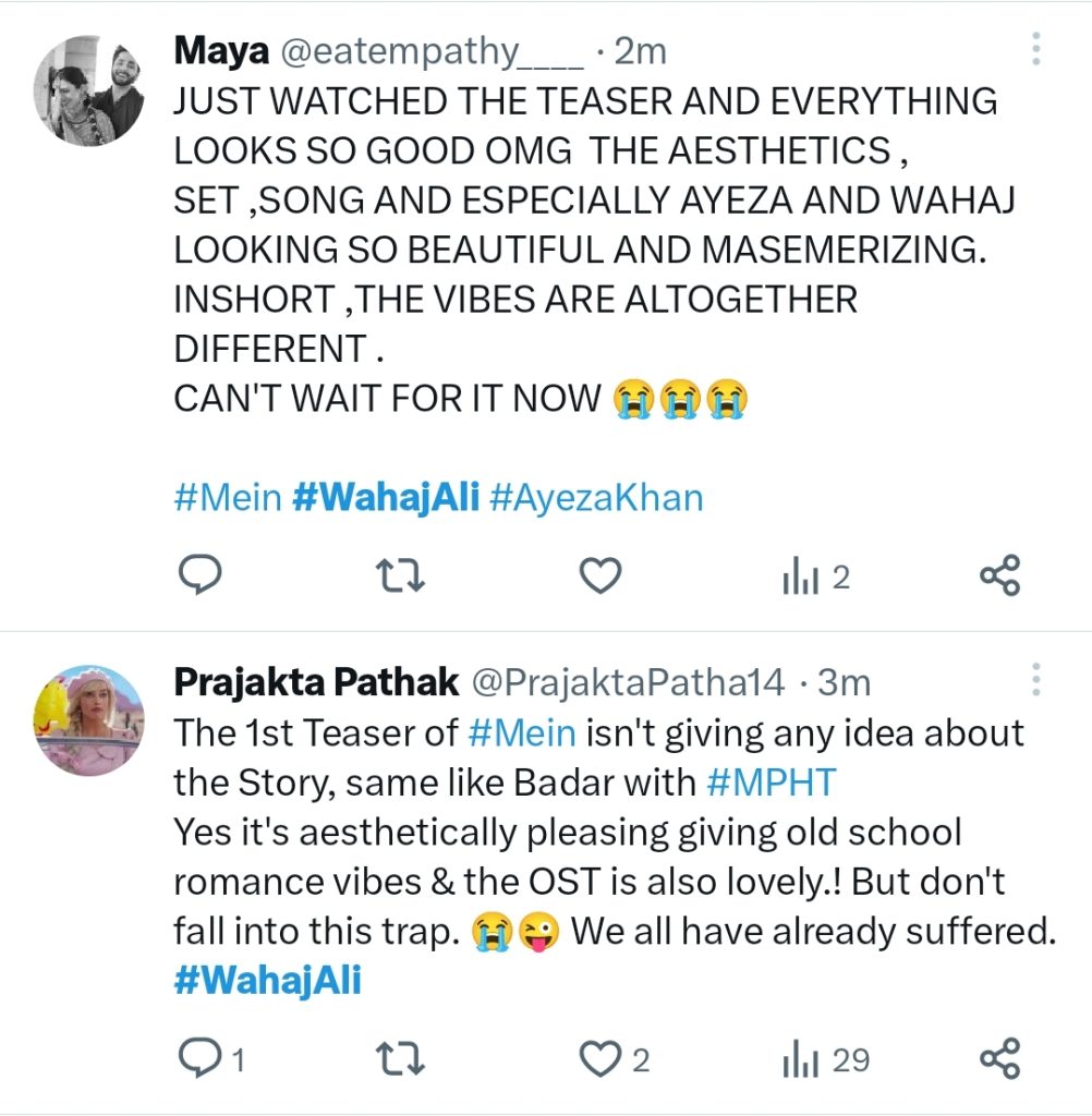 Wahaj Ali and Ayeza Khan Drama First Look Impresses Fans