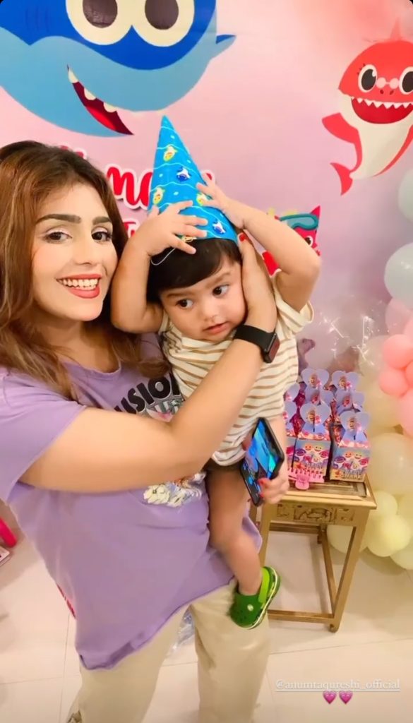 Anumta Qureshi New Pictures With Son