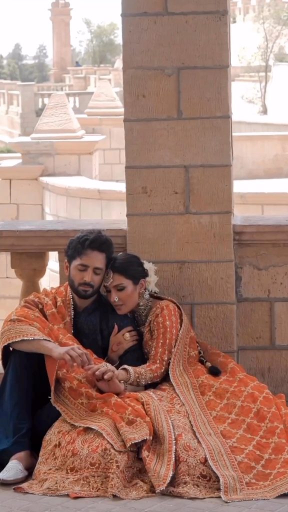 Ayeza Khan And Danish Taimoor's Romantic Shoot For Erum Khan Couture