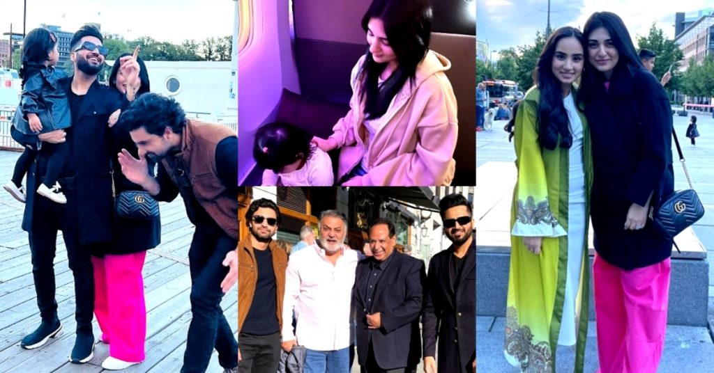 Sarah Khan, Falak & Ahad Raza Mir Pictures From Oslo, Norway