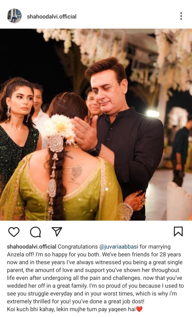 Why Was Shamoon Abbasi Absent From His Daughter Anzela's Wedding