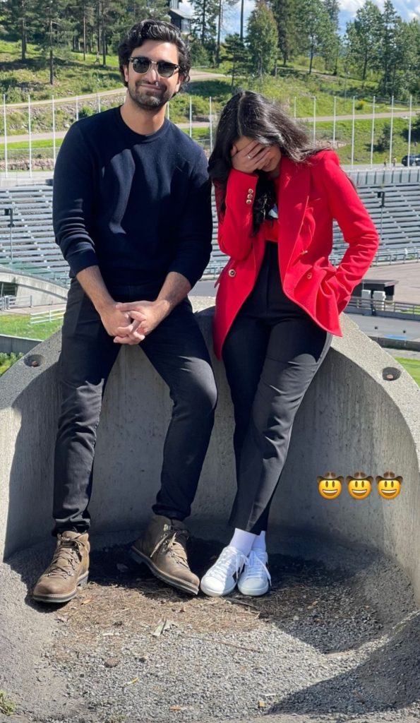 Sarah Khan, Falak & Ahad Raza Mir Pictures From Oslo, Norway