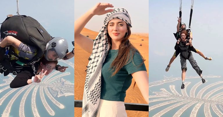 Jannat Mirza Skydiving In Dubai