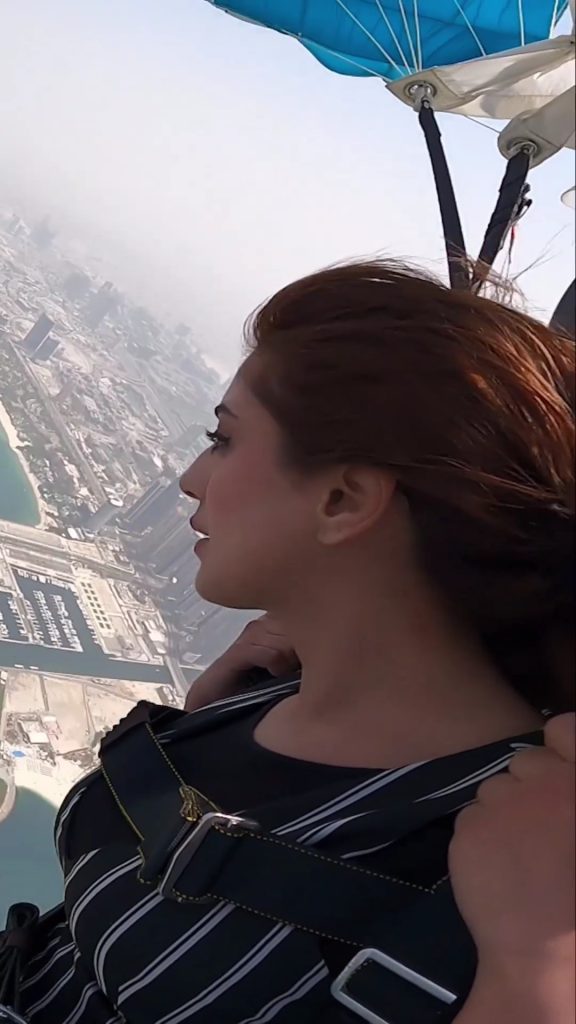 Jannat Mirza Skydiving In Dubai