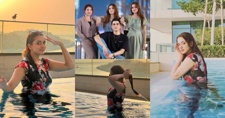 Jannat Mirza Enjoying Her Vacations In Dubai With Pool Time