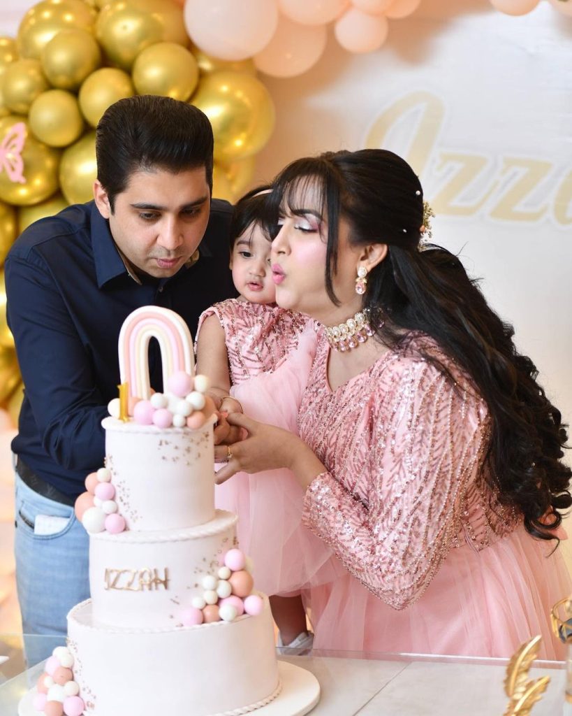 Kiran Tabeir Celebrates Daughter Izzah's First Birthday