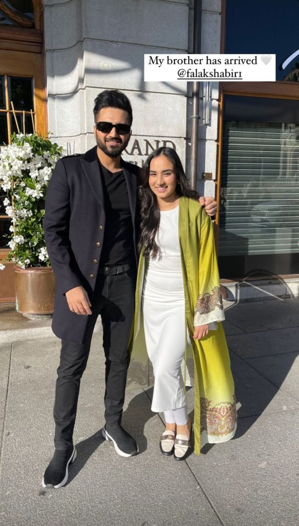 Sarah Khan, Falak & Ahad Raza Mir Pictures From Oslo, Norway