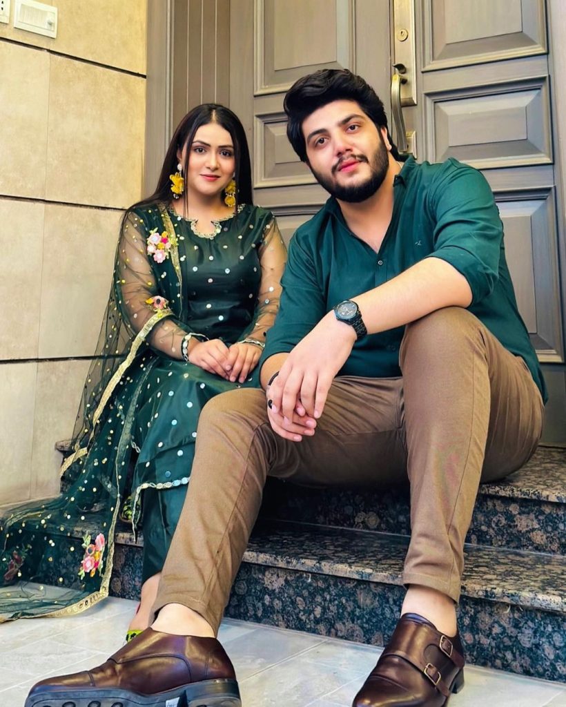 Sehar Hayat Adorable Pictures With Husband After Wedding