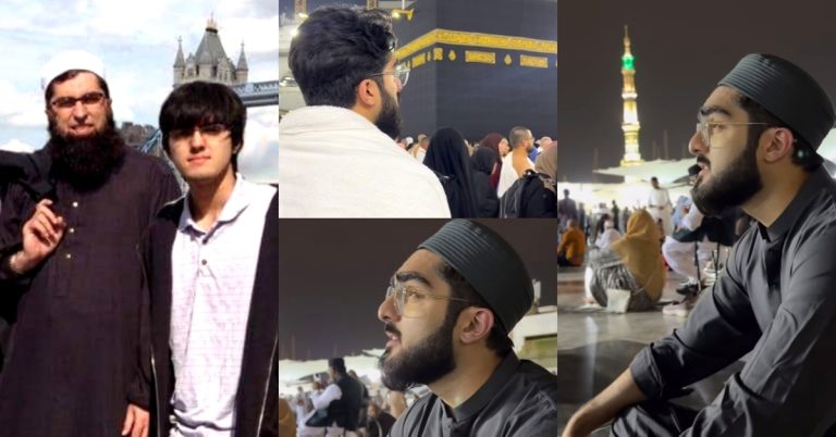 Heartwarming Video Of Junaid Jamshed Son From Madina Goes Viral
