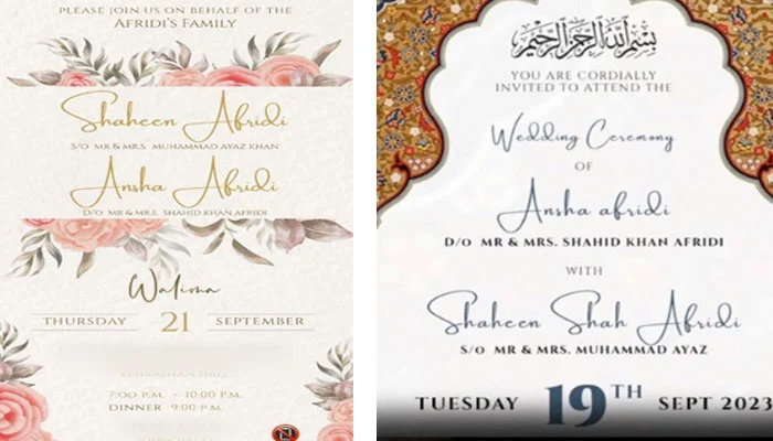 Shaheen Afridi & Ansha Afridi Wedding Dates Revealed