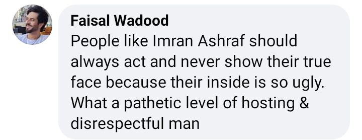 Imran Ashraf's Rudeness Towards Usman Mukhtar Disappoints Public