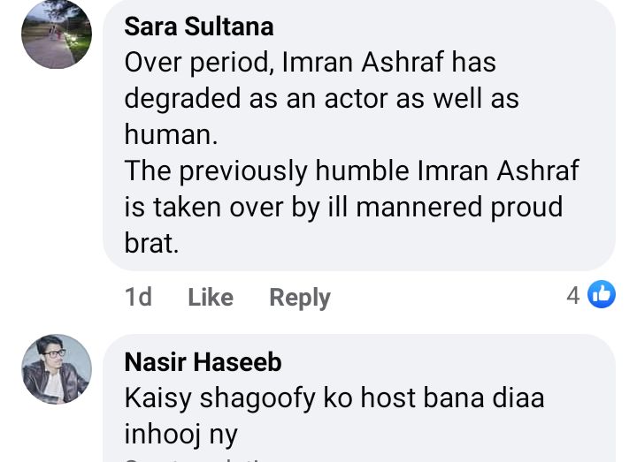 Imran Ashraf's Rudeness Towards Usman Mukhtar Disappoints Public