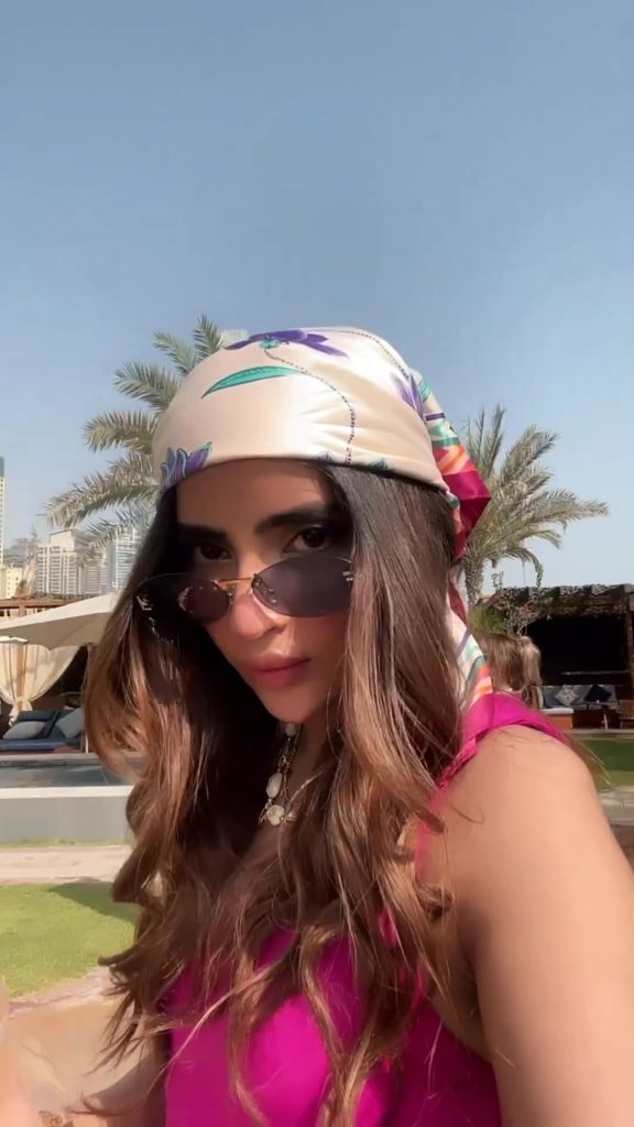 Saboor Aly Chilling In Dubai