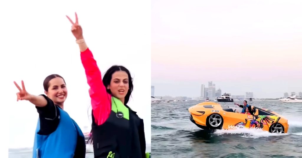 Nimra Khan & Yashma Gill Jet Car Ride Experience In Dubai