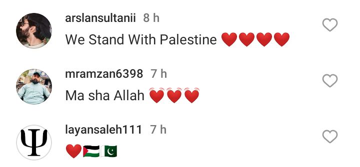 Feroze Khan Raises Palestinian Flag