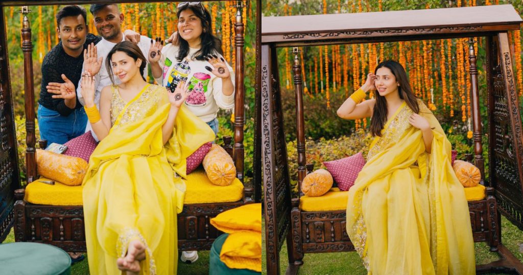 Mahira Khan's Gorgeous Saree Look From Her Wedding Event