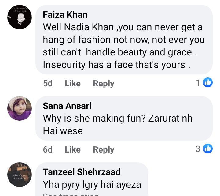 Netizens Criticize Nadia Khan On Ridiculing Ayeza's Style