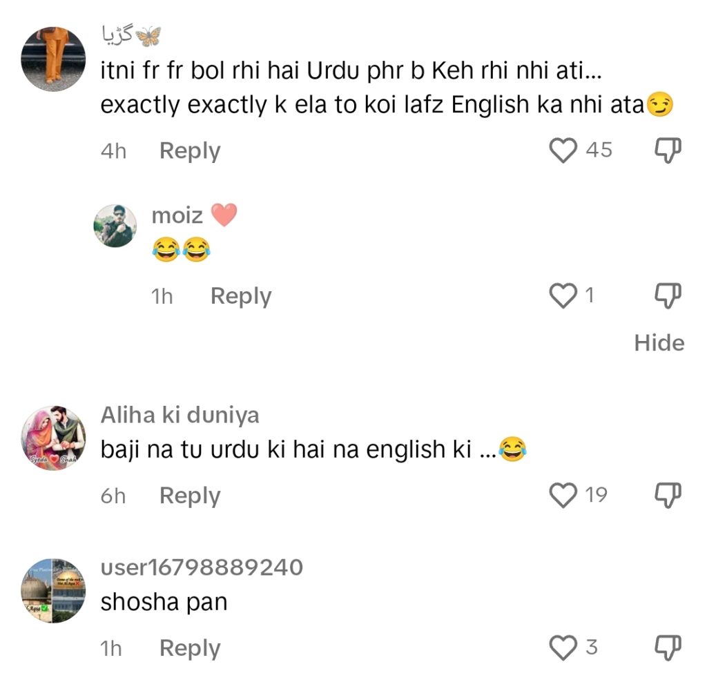 Shazeal Shoukat Trolled For Flexing About Not Knowing Urdu