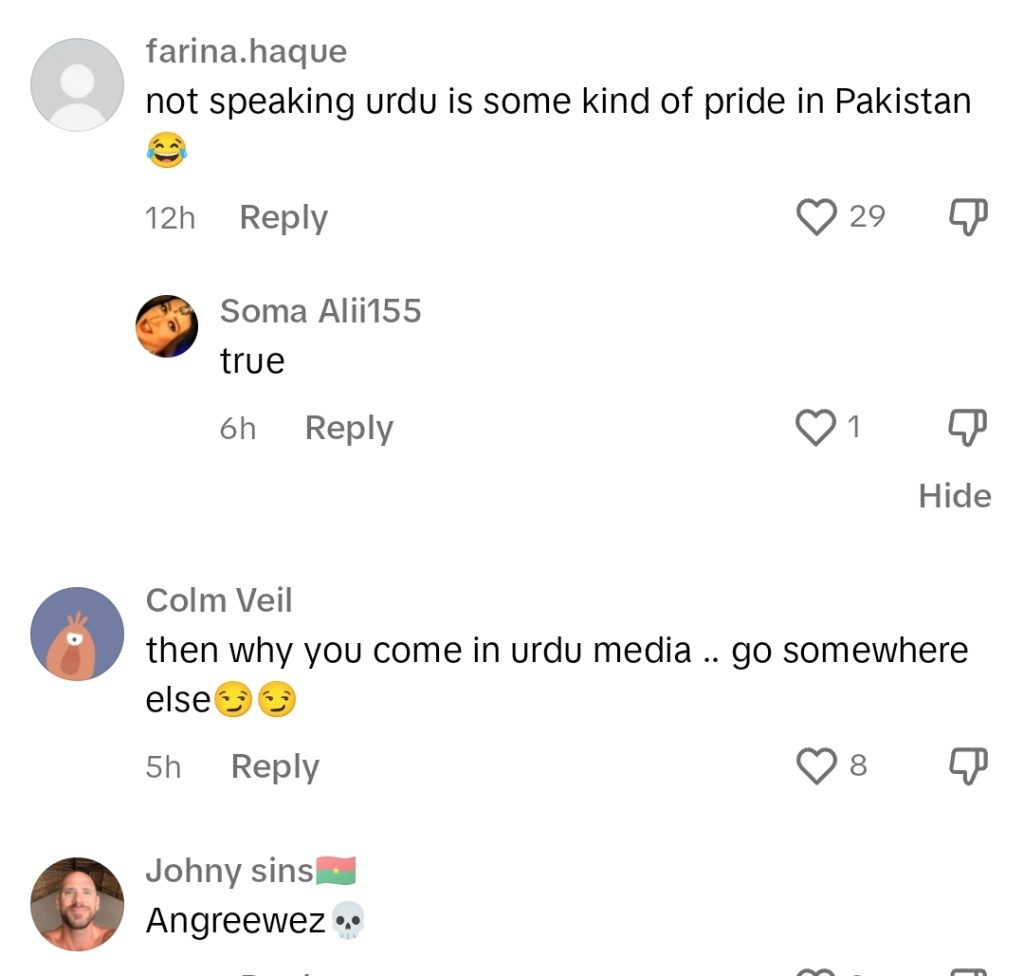 Shazeal Shoukat Trolled For Flexing About Not Knowing Urdu