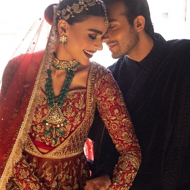 Sadaf Kanwal And Shahroz Sabzwari Beautiful Wedding Shoot For Nabila