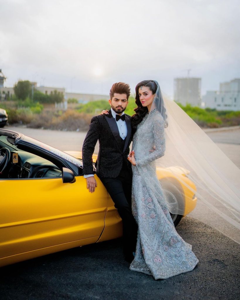 Zarnab Fatima-Laraib Khalid Sports Car Themed Walima Shoot