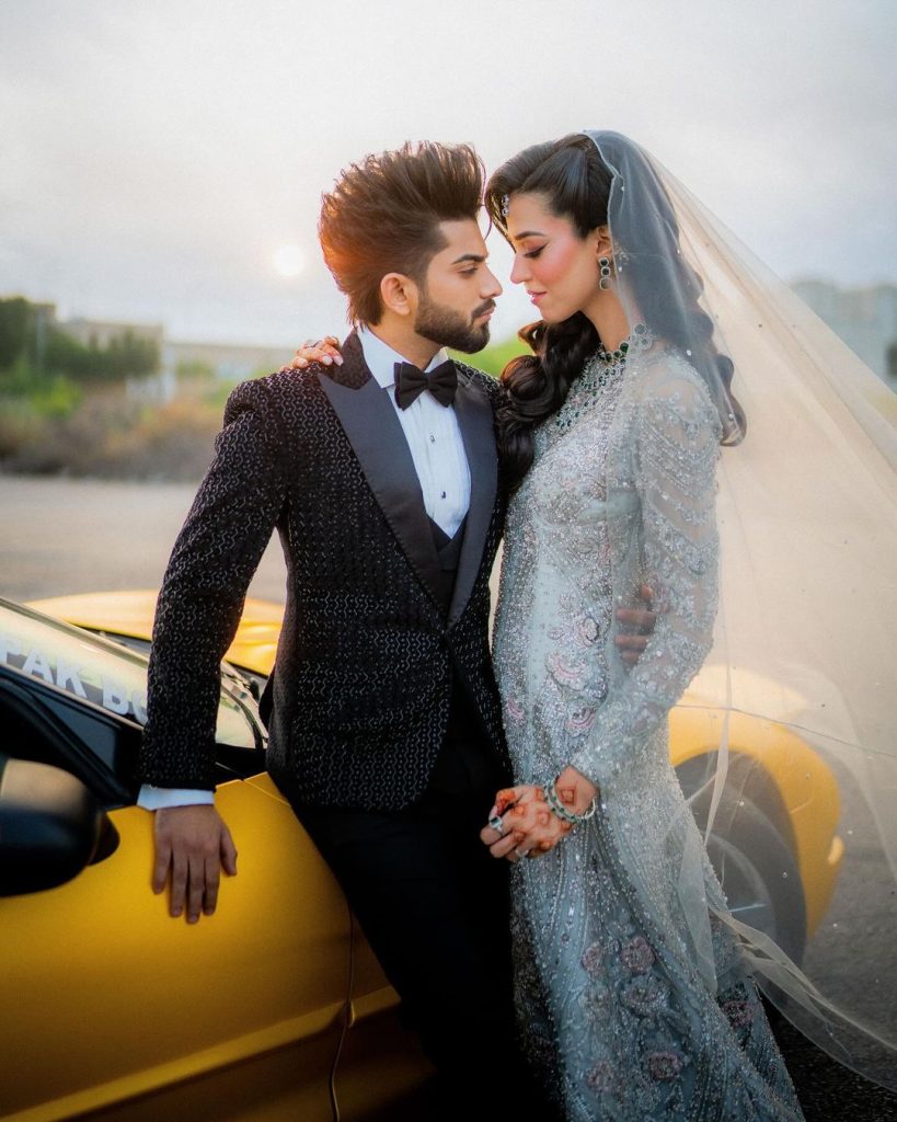 Zarnab Fatima-Laraib Khalid Sports Car Themed Walima Shoot