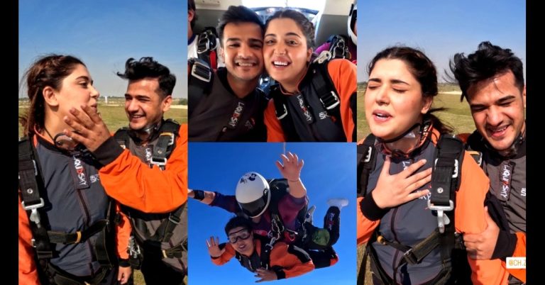 Kanwal Aftab & Zulqarnain’s Sky Diving Experience In Abu Dhabi