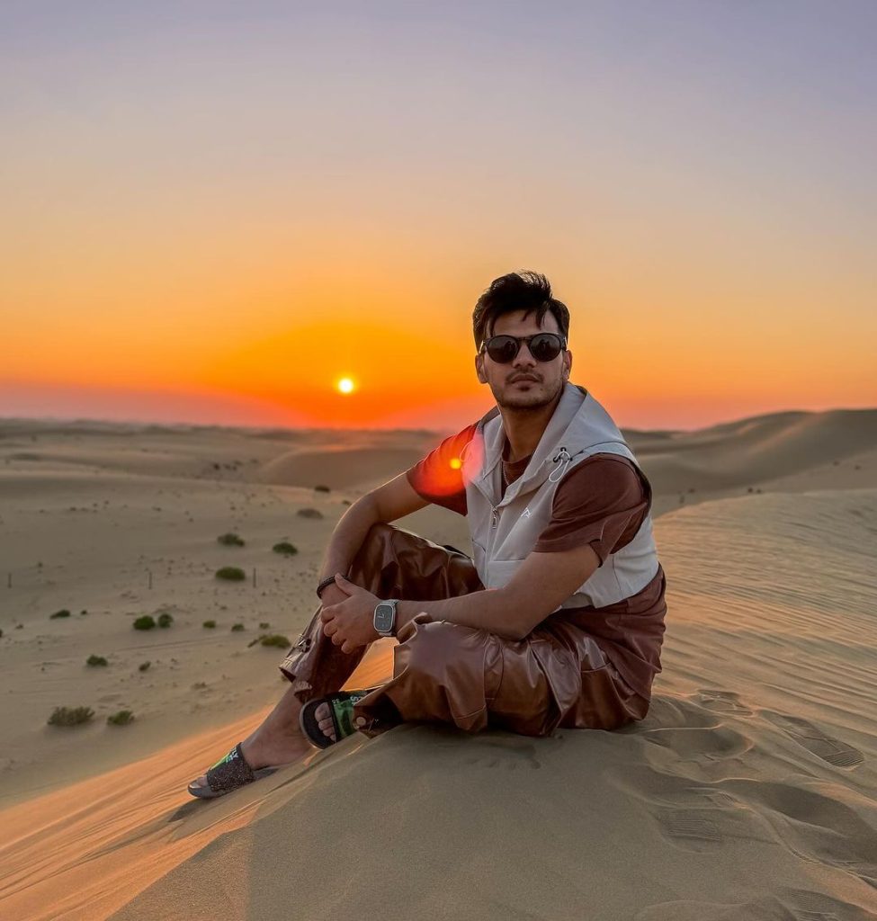 Kanwal & Zulqarnain Share Reels & Pictures From Desert Safari