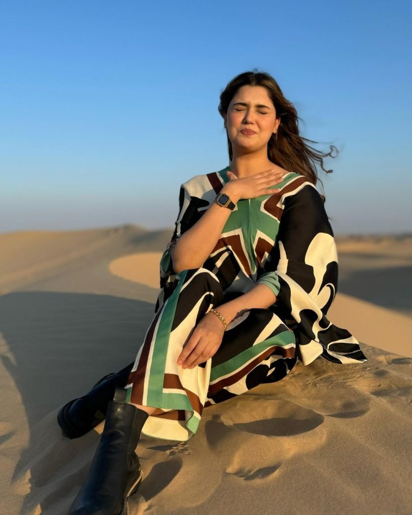 Kanwal & Zulqarnain Share Reels & Pictures From Desert Safari