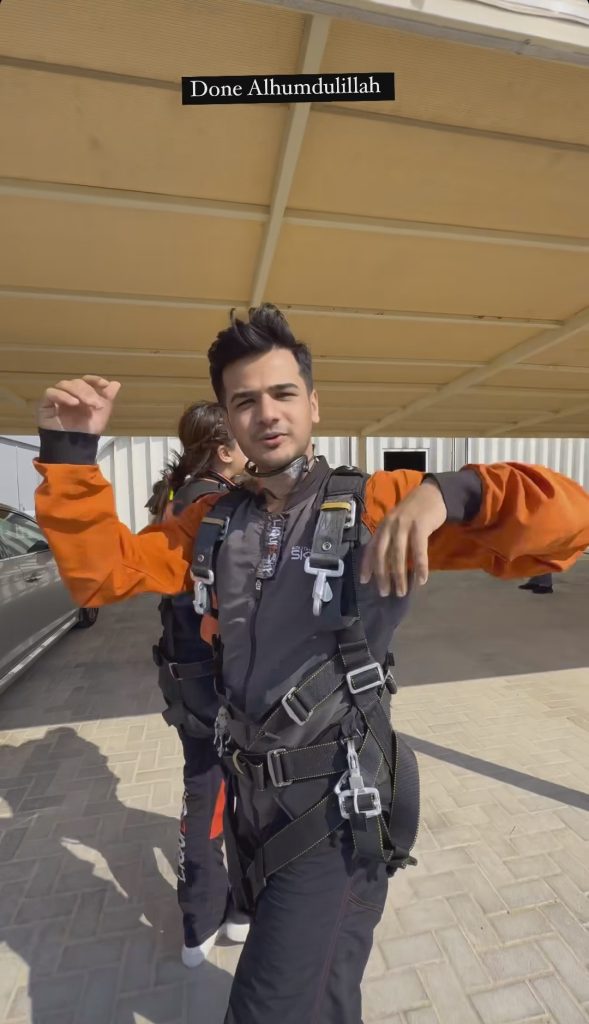 Kanwal Aftab & Zulqarnain's Sky Diving Experience In Abu Dhabi