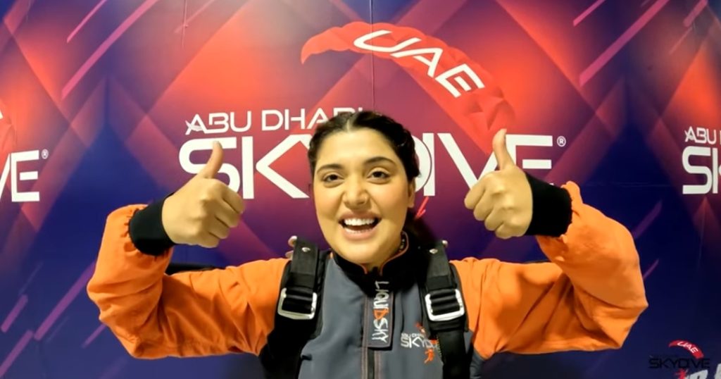 Kanwal Aftab & Zulqarnain's Sky Diving Experience In Abu Dhabi