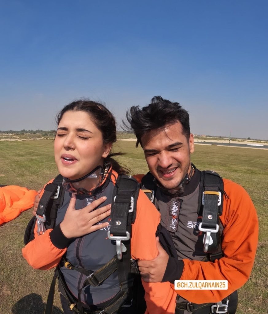 Kanwal Aftab & Zulqarnain's Sky Diving Experience In Abu Dhabi