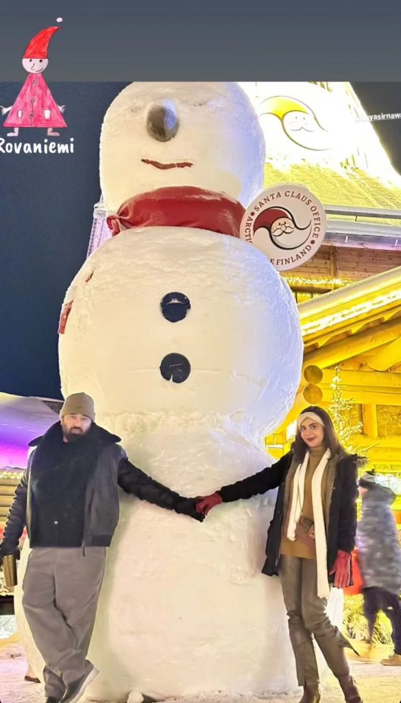 Nida Yasir & Yasir Nawaz Enjoying Christmas Happenings In Finland