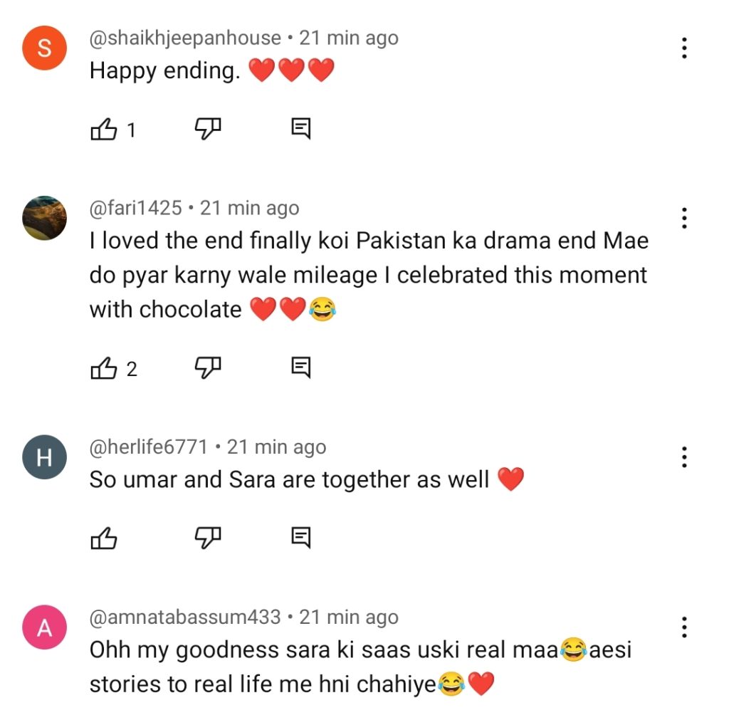 Tumharey Husn Kay Naam Last Episode Garners Fans' Praise