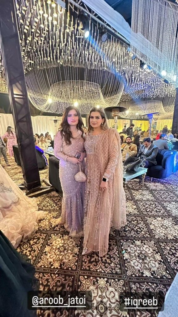 Aroob Jatoi And Ducky Bhai At Iqra Kanwal's Reception