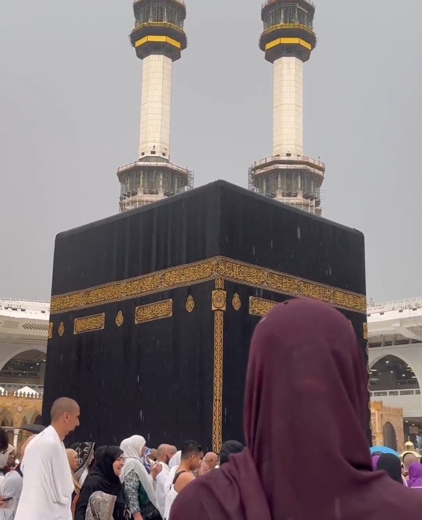 Actress Laiba Khan Shares Rain Video From Khana Kaaba