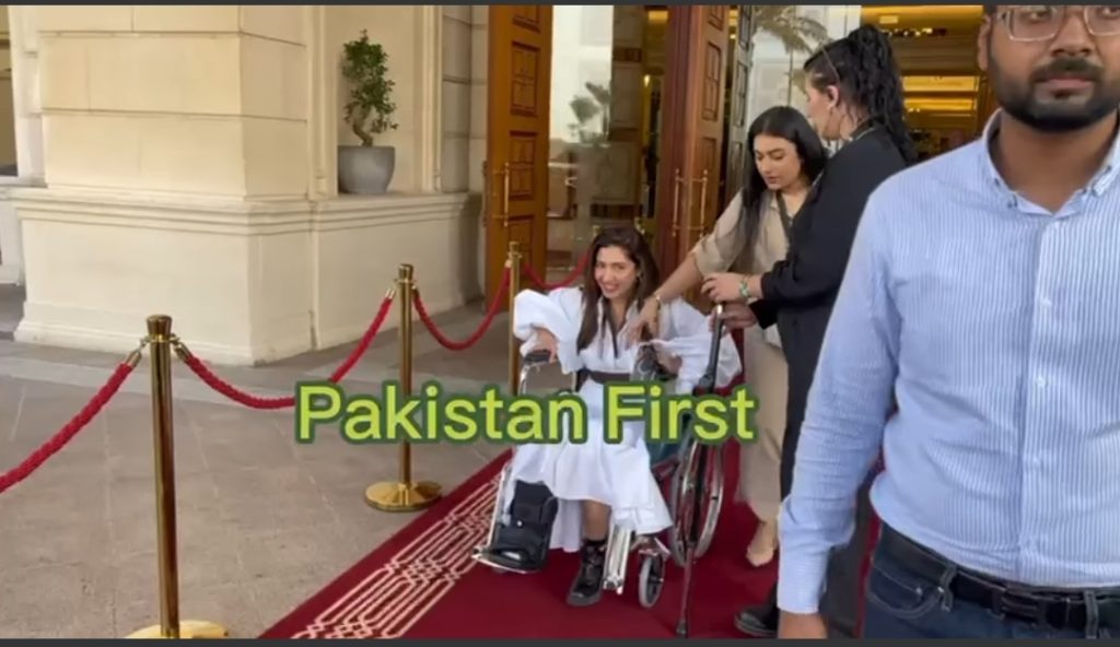 Mahira Khan Arrives At An Event On Wheelchair