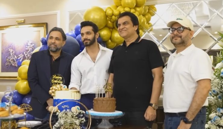 Wahaj Ali Celebrates His Birthday With Tere Bin Producers | Reviewit.pk