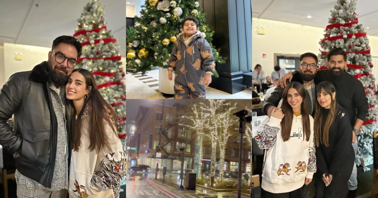 Iqra Aziz And Yasir Hussain’s Family Christmas Holiday In Ohio USA