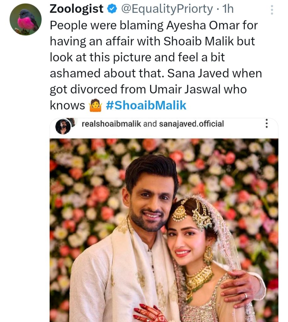 Internet Digs Sana Javed-Shoaib Malik Relationship Beginnings