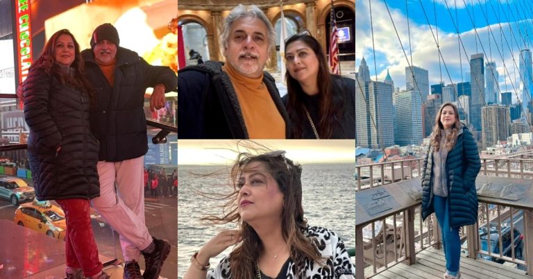 Fazila Qazi Pictures With Husband From New York