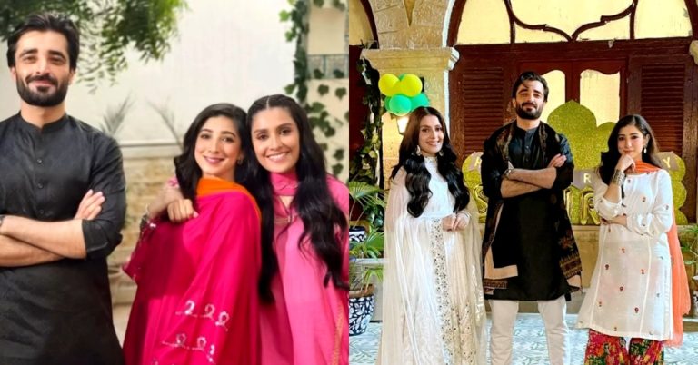 Mariyam Nafees Shares Beautiful BTS Clicks From Jaan E Jahan Sets
