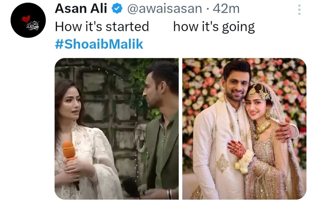 Internet Digs Sana Javed-Shoaib Malik Relationship Beginnings